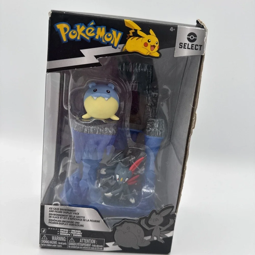 Pokemon Select Ice Cave Environment Pack Spheal Sneasel Figure Series 7 In‎ Hand